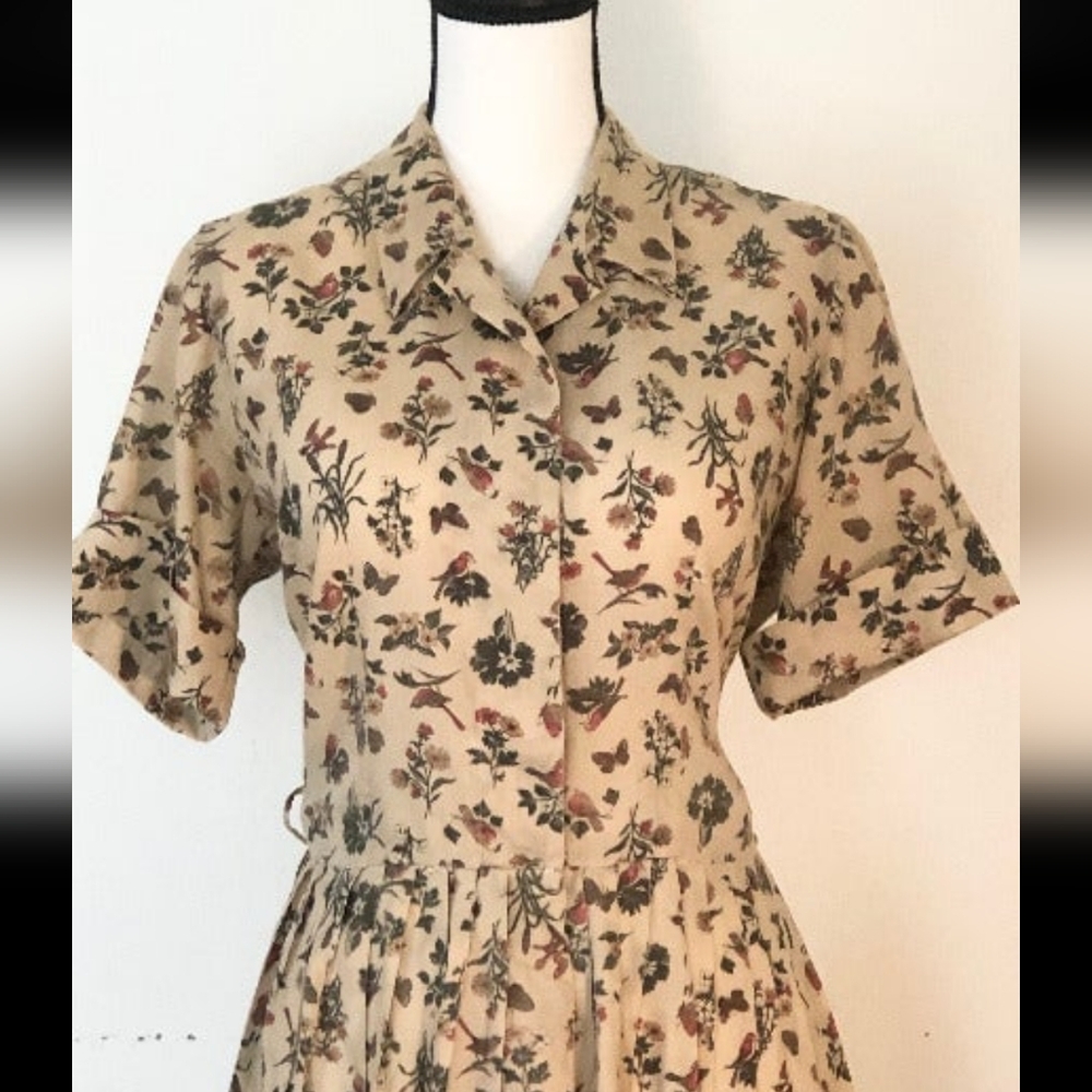 Vintage 50s lightweight linen dress